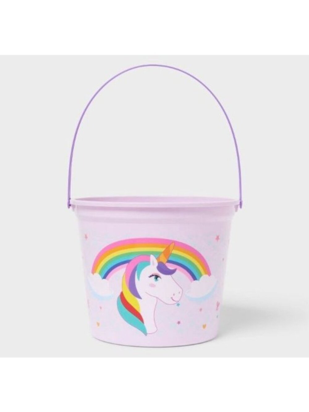 Easter Plastic Printed Unicorn Bucket - Spritz™ Decor Princess Play Storage